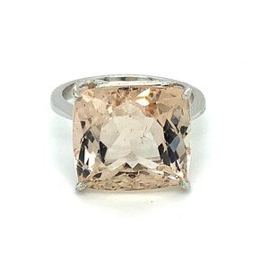 Imperial Topaz 13.48ct Solid 18K White Gold Ring